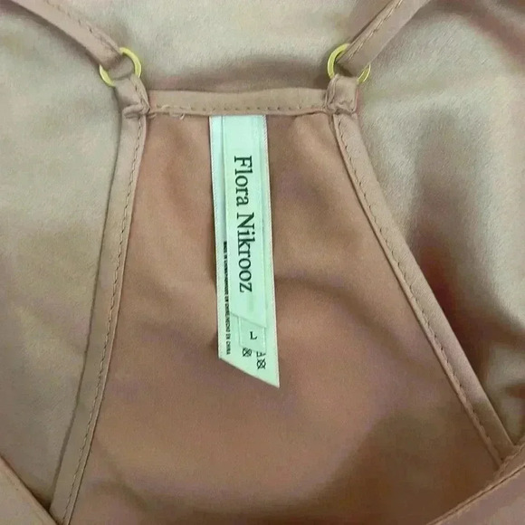 Flora Nikrooz Pink Satin Tunic Tank Top Women’s Large - Picture 3 of 3